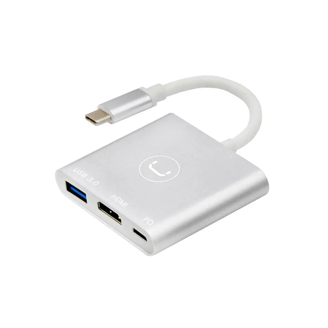 HUB TIPO C 3 EN 1 (USB 3.0-HDMI-PD)UNNO - Imagen 2