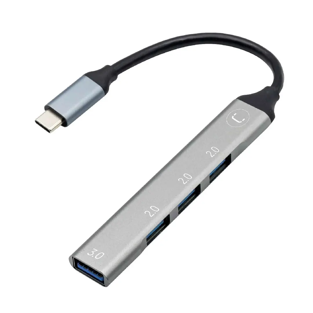 HUB TIPO C 4 PUERTOS A 1 X USB 3.0 - 3 X USB 2.0 - Imagen 2