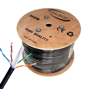 CABLE DE RED CAT 6 VENLIGIC EXTERIOR NEGRO