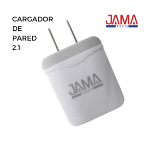 CARGADOR DE PARED+CABLE 2.1A BLANCO-GRIS JAMA TECH
