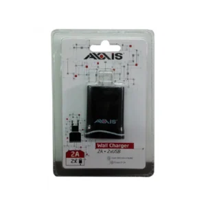 CARGADOR USB 2.4A DE PARED NEGRO AXXIS