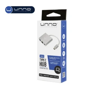 HUB TIPO C 3 EN 1 (USB 3.0-HDMI-PD)UNNO