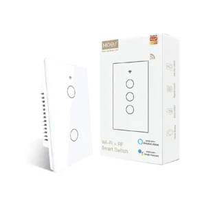 INTERRUPTOR DE PARED INTELIGENTE MOES (MOD. WUSUL1-W) 2 SWITCH BLANCO