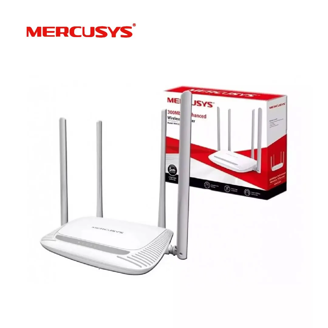ROUTER WIRELESS MERCUSYS MW325R 300MBPS 4 ANTENNA