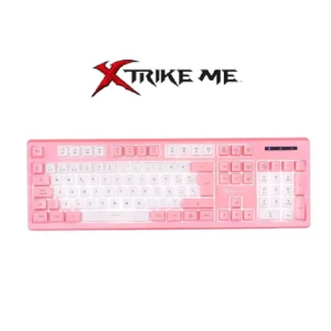 TECLADO USB ROSADO_BLANCO GAMING XTRIKE ME KB706SP